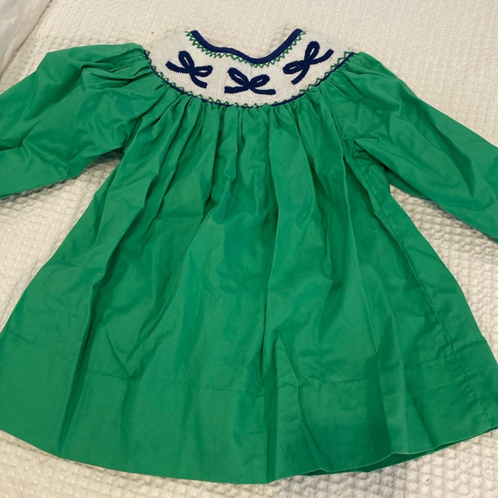 Smocked bow dress.